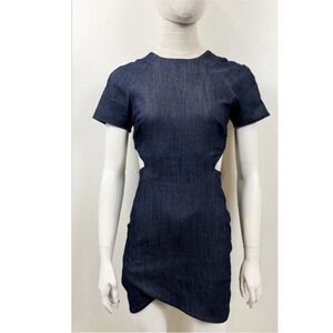 Elizabeth and James stretch Denim cutout dress. Size 2. Pristine condition!